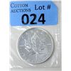 Image 1 : 1 Oz .9999 Fine Silver 2008 Canada Maple Leaf Coin