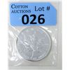 Image 1 : 1 Oz .9999 Fine Silver 2012 Canada Maple Leaf Coin