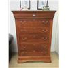 Image 1 : 5 Drawer Wood Highboy Dresser