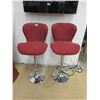 Image 1 : Pair of New Burgundy Fabric Upholstered Chairs