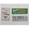 Image 1 : 1 Cardboard & 2 Painted Wood Movie Prop Signs