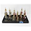 Image 1 : 21 Art Glass Perfume Bottles - Tallest is 7"