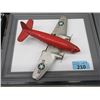 Image 1 : Red 1950s Pressed Steel Toy Airplane