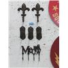 Image 1 : 6 Cast Metal Wall Hooks - MEOW is 6" x 8"