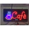 Image 1 : New LED "Cafe" Sign - 19" x 10"