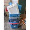 Image 1 : 7 Assorted Storage Bins - Some Lids