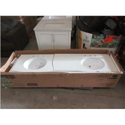 6 Foot Vanity Top with Sinks - Store return