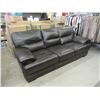 Image 1 : New 94" Brown Leather Sofa