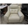 Image 1 : New Cream Leather Power Recliner