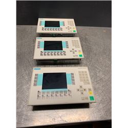 (3) - SIEMENS 6AV3627-1LK00-1AX0 OPERATOR PANELS OP27 COLOR