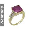 Image 1 : Gem 8.25 ct Certified Ruby & VS Diamond Ring 14kt Gold
