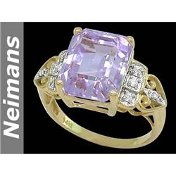 Certified 1.00 ct Citrine & Diamond Stud Earrings 14kt