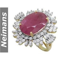 Certified 8.5MM Tahitian Pearl & Diamond Ring 14kt Gold