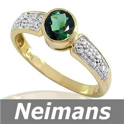 Neimans 7.25 ct Certified Emerald & VS Diamond Bracelet
