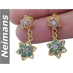 Gem Quality 3.50 ct Green Tourmaline & Diamond Pendant