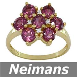 Vintage 5.00 ct Certified Ruby & Diamond Ring 14kt Gold