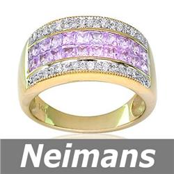 Vintage 4.50 ct Certified Sapphire & Diamond Ring 14kt