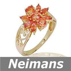 Top Gem 3.50 ct Certified Citrine & VS Diamond Ring 14K