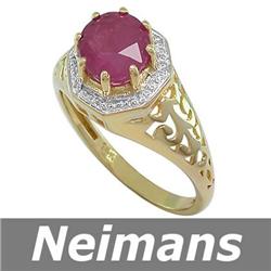 Vintage Certified 1.25 ct Tanzanite & Diamond Ring 14kt