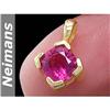 Image 1 : Neimans Certified 4.00 ct Ruby & VS Diamond Pendant 14k