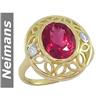 Image 1 : Neimans 1.50 ct USGL Certified Ruby Pendant 14kt Gold