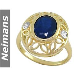 Certified .25 ct Blue Diamond Cocktail Ring 14kt Gold