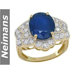 Certified 1.00 ct Pink Sapphire & Diamond Ring 14K Gold