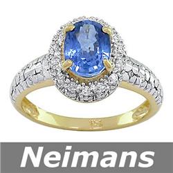 Antique 1.00 ct Orange Sapphire & Diamond Ring 14K Gold