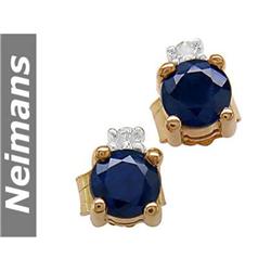 USGL Certified 3.25 ct Citrine & Sapphire Ring 14K Gold