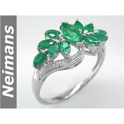 Vintage 5.50 ct Certified Emerald & VS Diamond Ring 14k