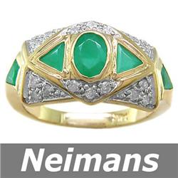 Antique 1.75 ct Certified Emerald & VS Diamond Ring 14k