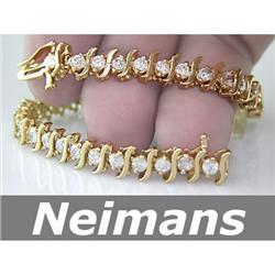 Neimans 4.50 ct Certified VS Diamond Bracelet 14K Gold