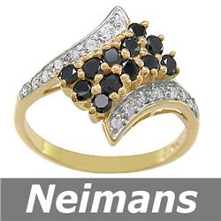 Certified 1.00ct Black & White VS Diamond Cocktail Ring