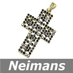 USGL Certified 1.75 ct Black Diamond Pendant 14kt Gold