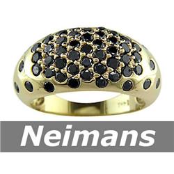 Men's 1.50 ct Certified Black Diamond Gents Ring 14kt