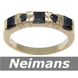 Certified .25 ct Blue & White Diamond Anniversary Ring