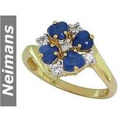 Vintage 1.75 ct Sapphire Ring 14kt Gold USGL Certified