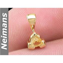 Neimans .25 ct Citrine Solitaire Pendant 14kt Gold CERT