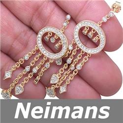 Certified .75 ct VS-F Diamond Chandelier Earrings 14kt