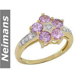 Vintage Gem 2.00 ct Pink Spinel & Diamond Ring 14k Gold
