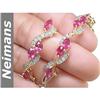 Image 1 : Certified Gem 12.50 ct Ruby & Diamond Bracelet 14K Gold