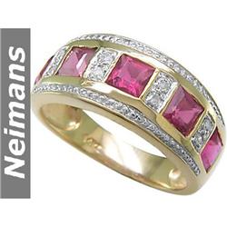 Certified 2.25 ct Pink Spinel & Diamond Ring 14kt Gold