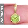 Image 1 : Certified 1.00 ct Peridot Solitaire Pendant 14kt Gold