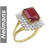 Image 1 : Neimans 5.25 ct Certified Ruby & Diamond Ring 14kt Gold