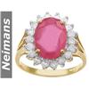 Image 1 : USGL Certified 5.25 ct Gem Ruby & Diamond Ring 14K Gold