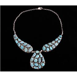 Navajo Sleeping Beauty Sterling Turquoise Necklace