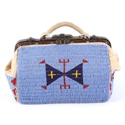 Lakota Sioux Fully Beaded Hide Doctors Bag 1890's