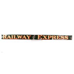 Railway Express Porcelain Enamel Agency Sign