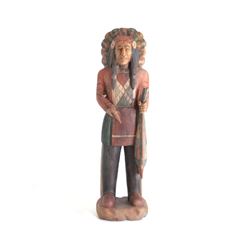 Large Cigar Store Indian Carved Wood