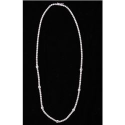 Vintage Parisian 7.83 ct. Diamond 14K Necklace